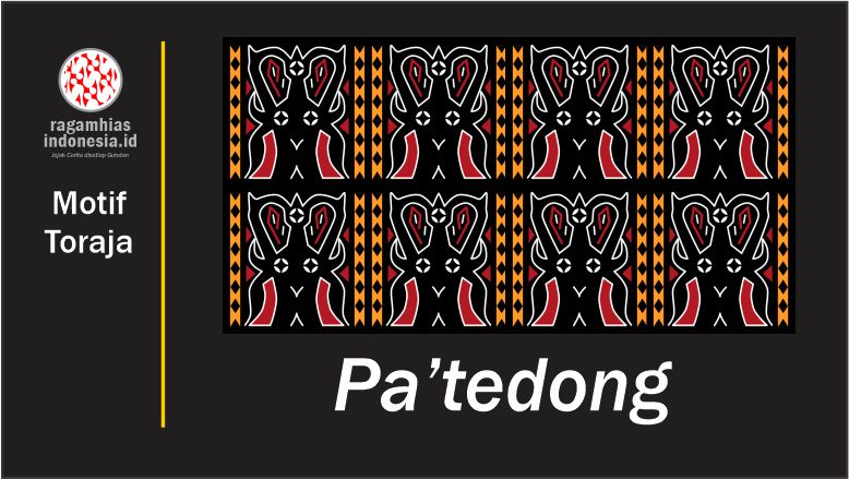Makna Simbolisme Tongkonan Toraja. Pa'tedong, motif khas Toraja yang menstilirisasi kepala kerbau.